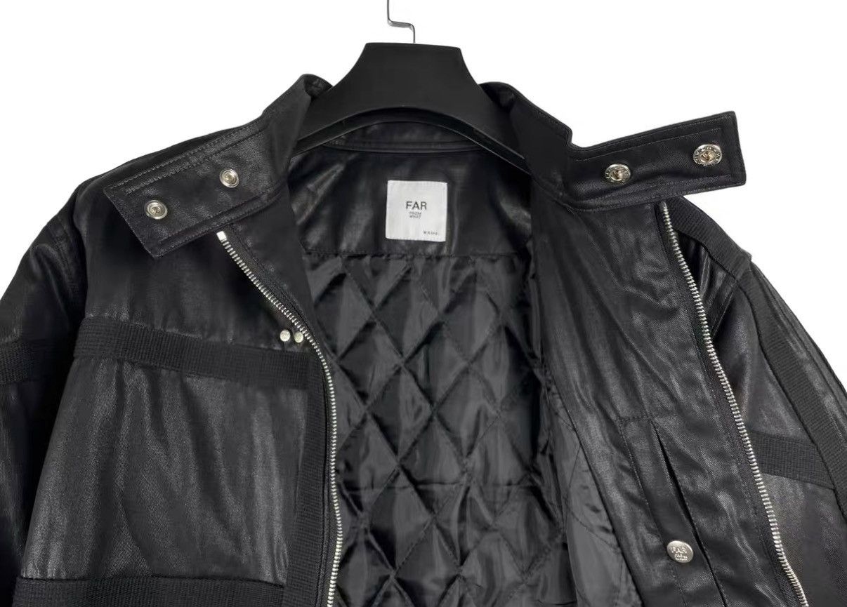 By Far Far Archive Waxed Zip Oversized Biker Jacket J31 Size US M / EU 48-50 / 2 - 5 Thumbnail