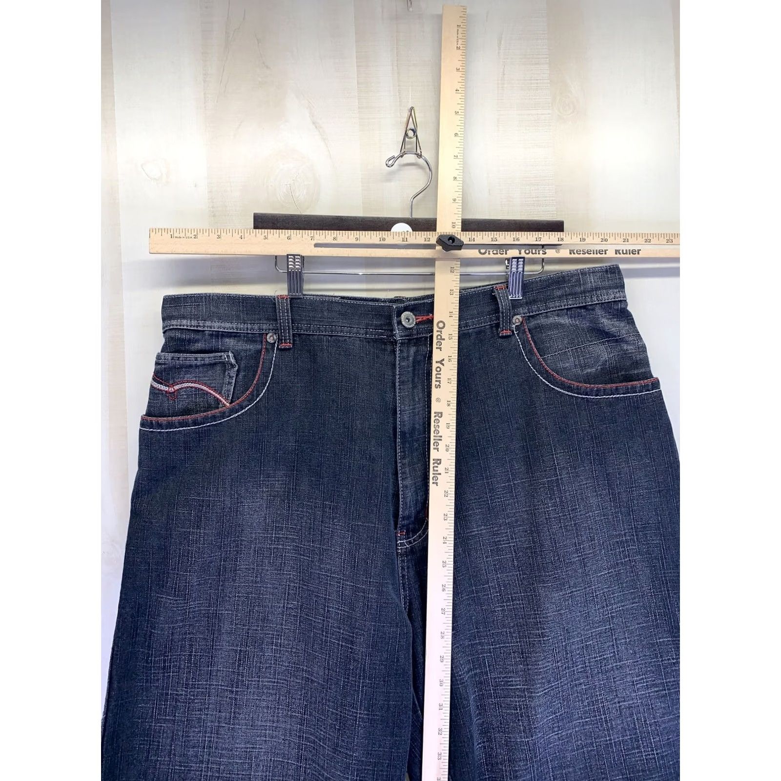 Denime Koman Jeans Embroidered Pockets Blue Cotton Denim Mens Jean Shorts Bermuda Casual Travel Size 44-9429 Mens Size US 44 / EU 60 - 2 Thumbnail