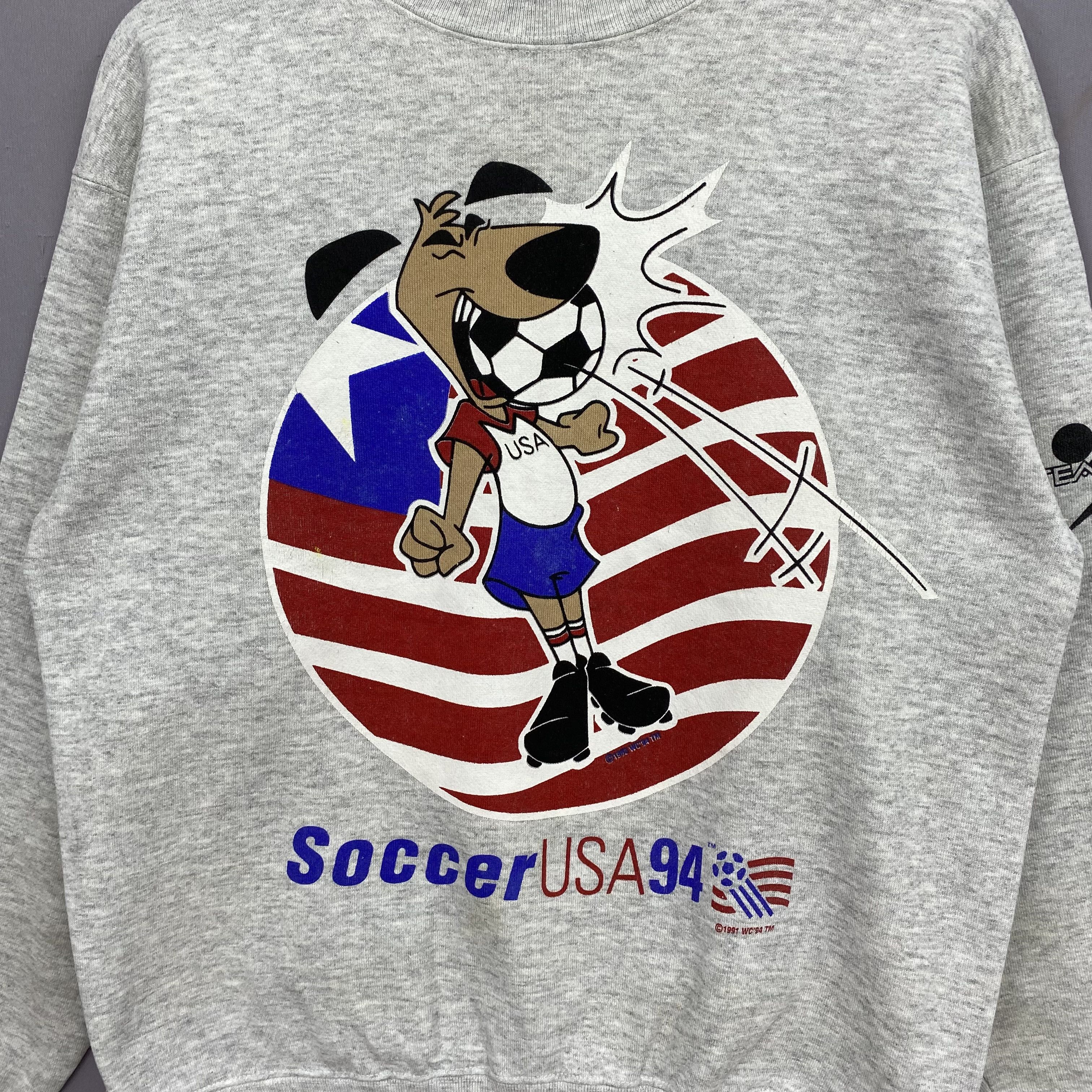 Vintage Vintage 90s World Soccer USA Cup 94 Sweater Sweatshirt Size US S / EU 44-46 / 1 - 4 Thumbnail