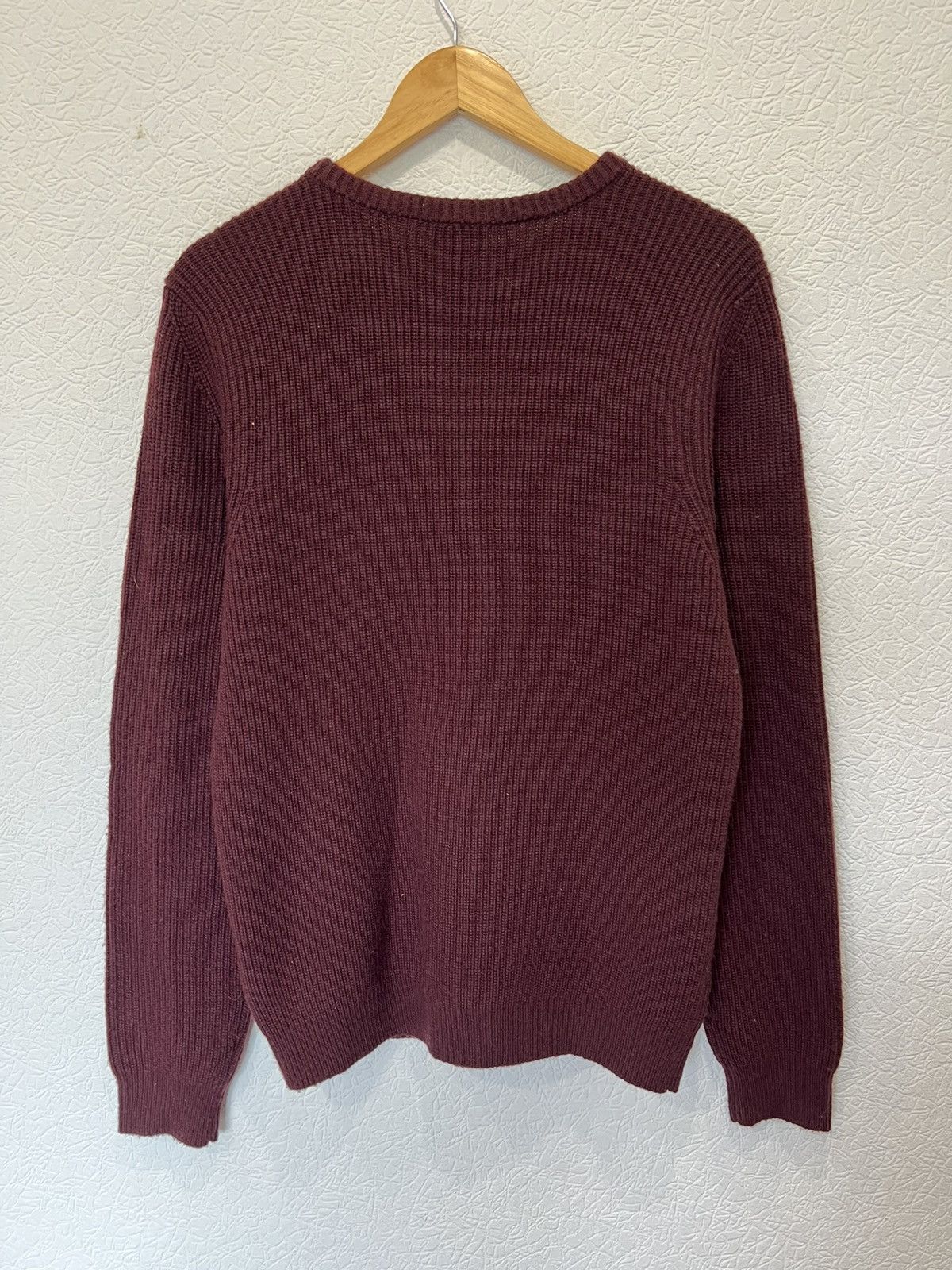 Reiss Reiss Mens Basic Sweater Knitted Cherry Red Size US M / EU 48-50 / 2 - 6 Thumbnail
