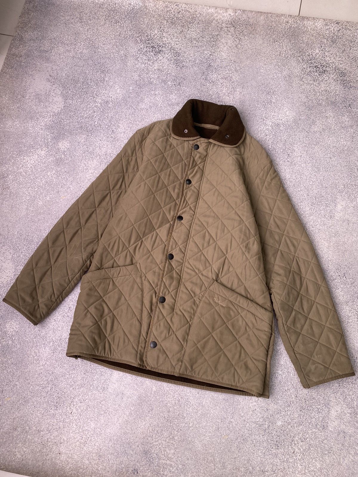 Barbour × Vintage Vintage Barbour Microfibre Polarquilt T Long Quilted Jacket Size US M / EU 48-50 / 2 - 5 Thumbnail