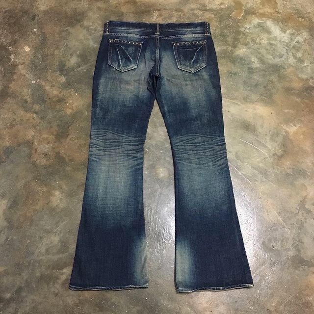 Hysteric Glamour × Japanese Brand × Tornado Mart vintage VANQUIS japan flare denim blackwash Size US 37 - 2 Thumbnail