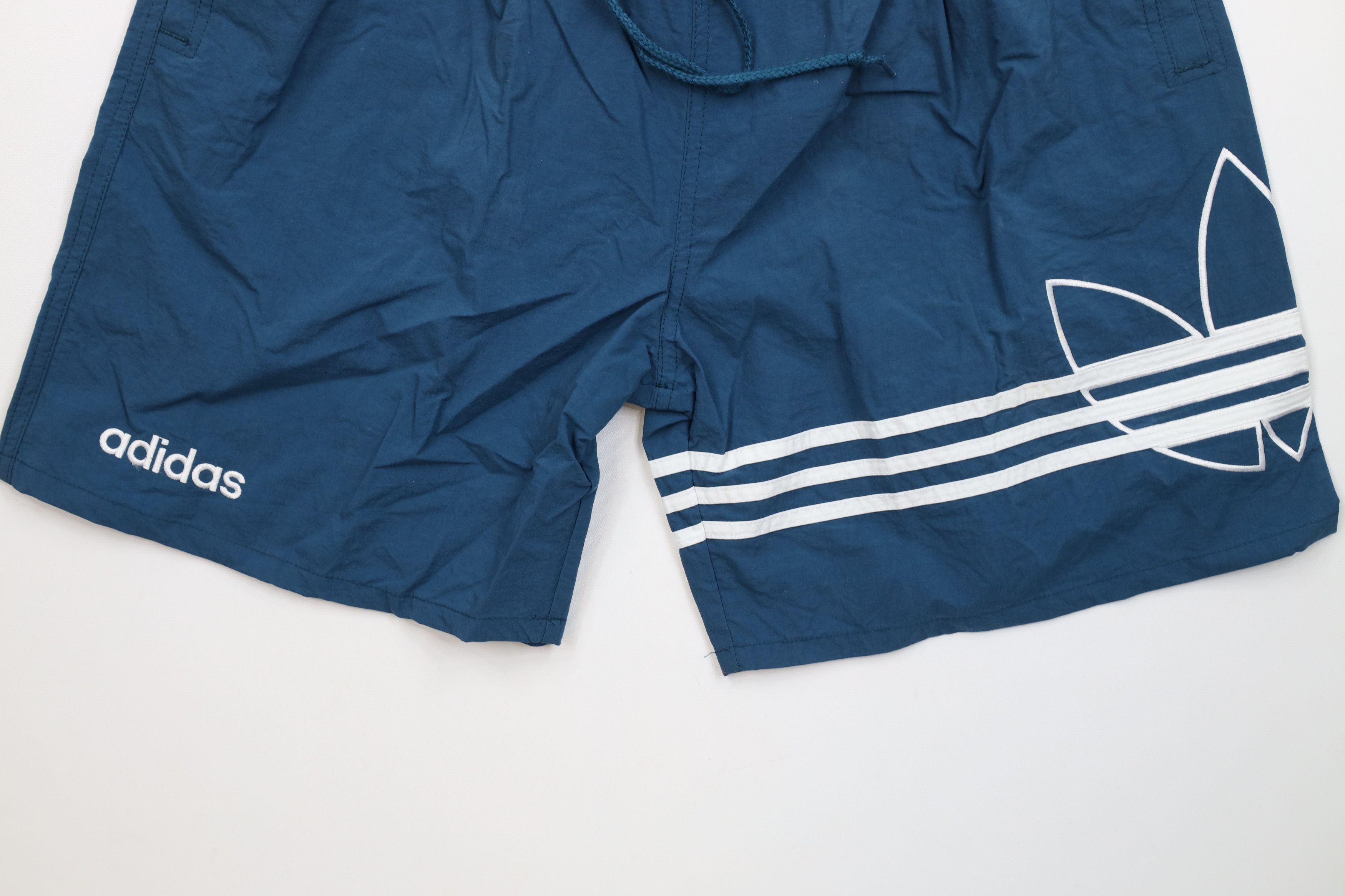 Adidas Deadstock Vintage 90s Adidas Jogging Soccer Shorts Teal Size US 34 / EU 50 - 4 Thumbnail