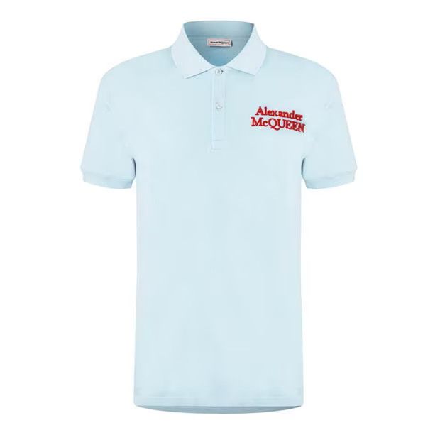 image of Alexander Mcqueen O1G2R1Mq0324 Polo Shirt In Frost, Men's (Size Large)