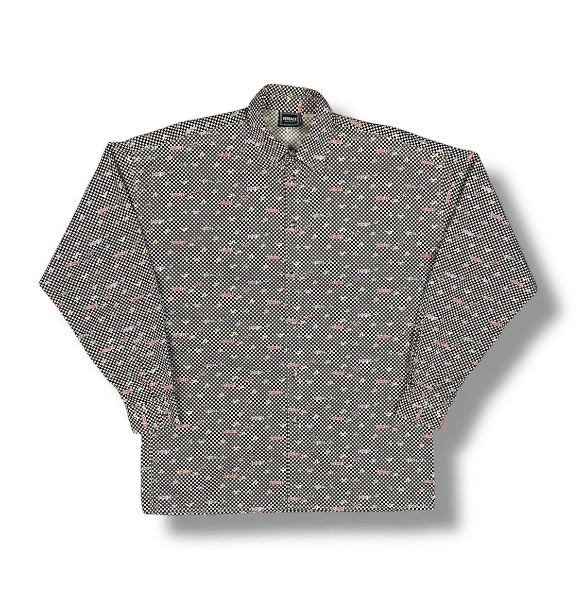 Versace Jeans Couture Versace Jeans Couture Checkerboard Medusa Button Up Shirt Size US M / EU 48-50 / 2 - 1 Thumbnail