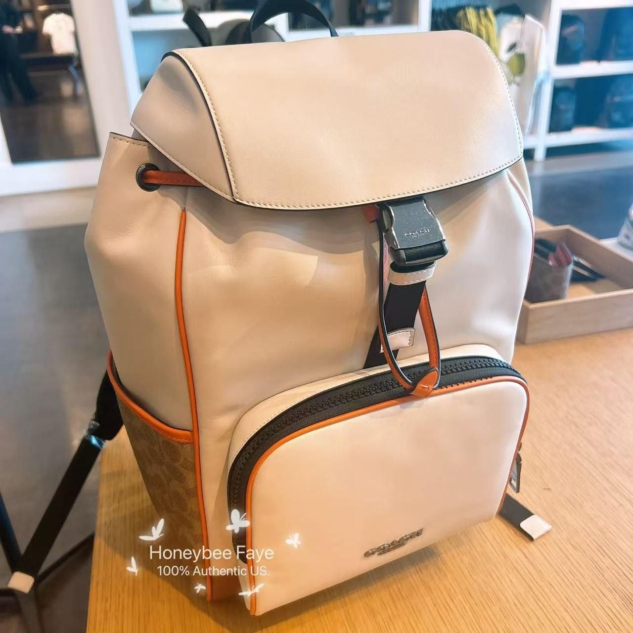Coach Racer Backpack In Colorblock Signature Canvas CAJ74 Size ONE SIZE - 3 Thumbnail