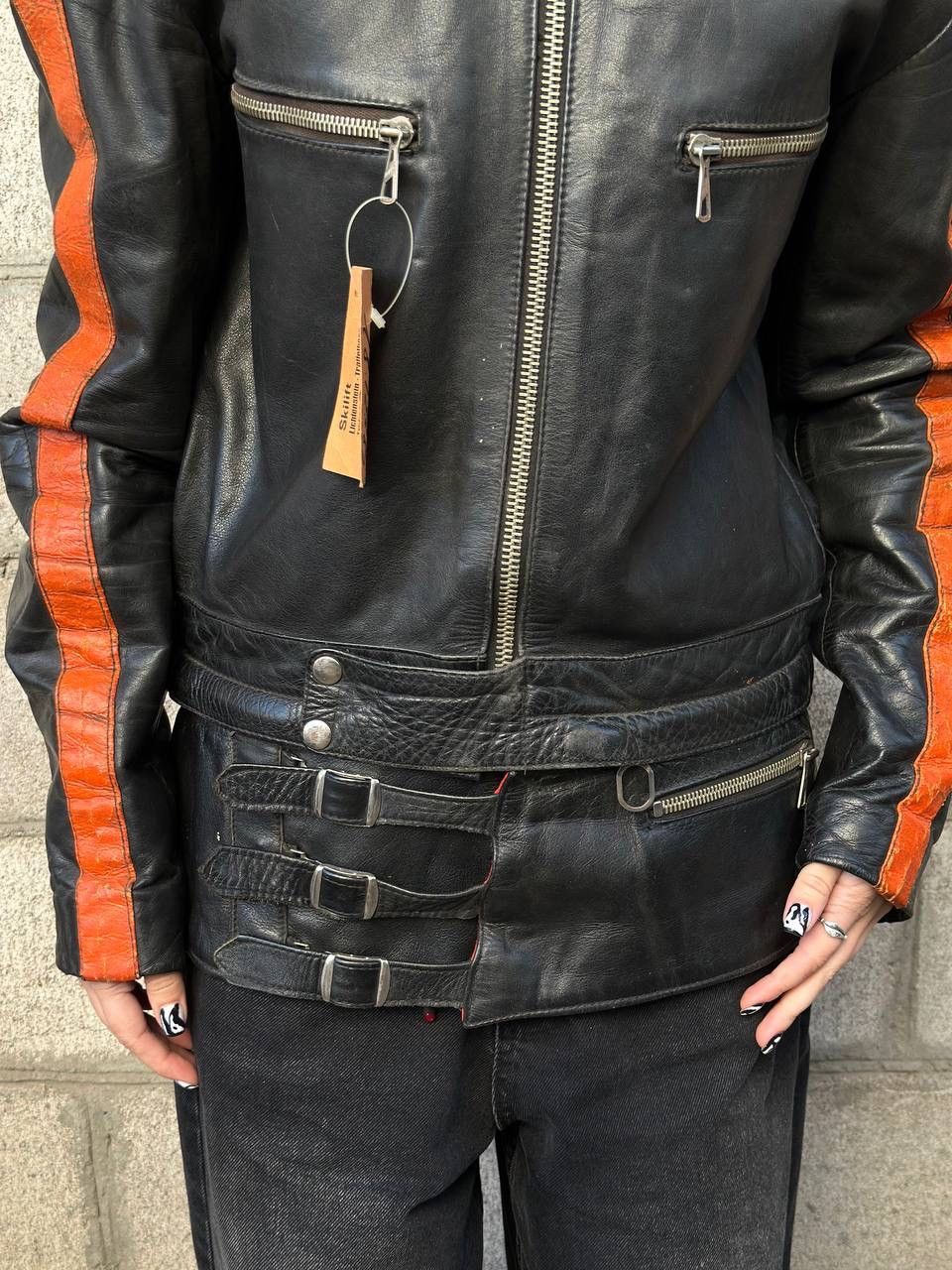 Leather VTG 60-70 Harro Moto Racing Jacket Size L- XL Distressed Size US L / EU 52-54 / 3 - 17 Thumbnail