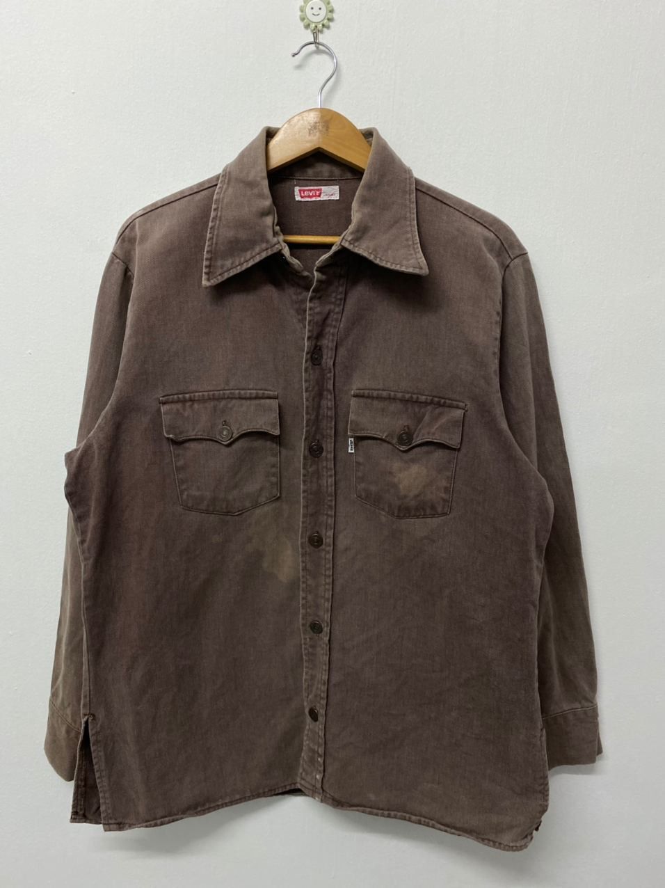 image of Avant Garde x Levis Vintage 80's Levis White Tab Shirt Nice Design in Brown, Men's (Size XL)