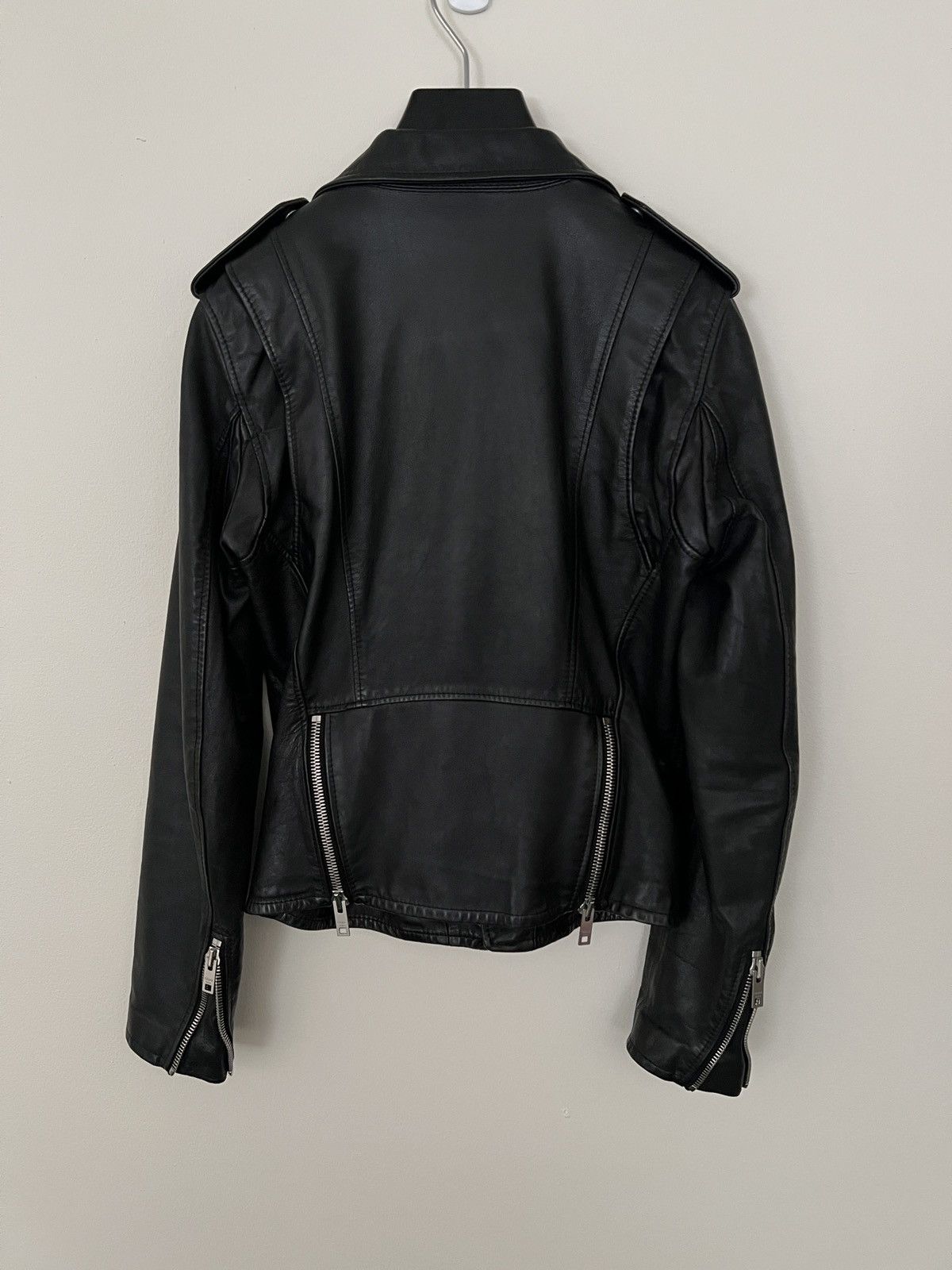 Celine × Hedi Slimane Celine SS19 Washed Calfskin Biker Leather Jacket Size US S / EU 44-46 / 1 - 2 Thumbnail