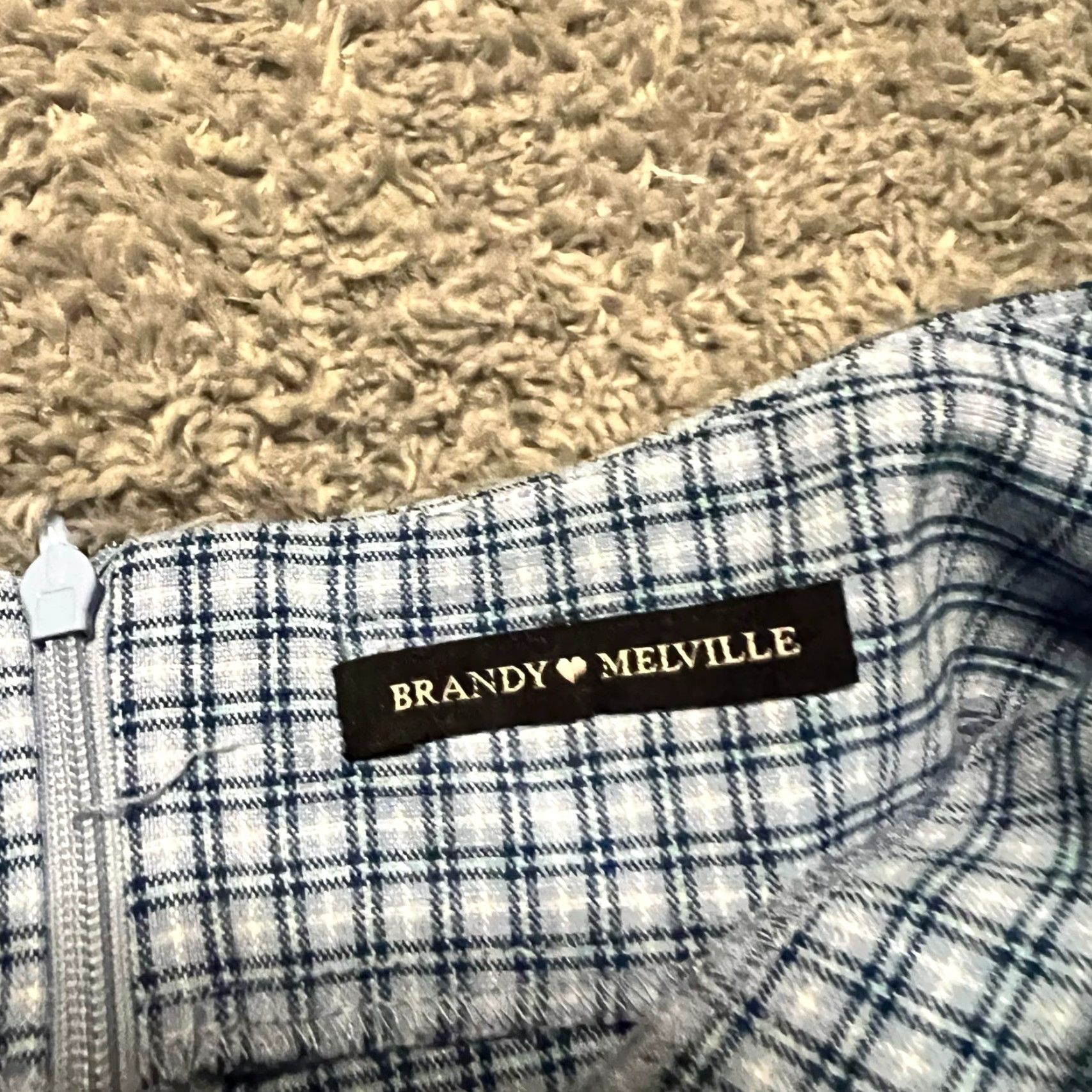 Brandy Melville Brandy Melville Skirt Women One Size Mini Blue Plaid John Galt Size 42" / US 20 - 4 Thumbnail