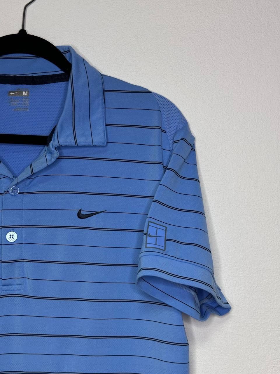 Nike Nike Court Tennis Polo Blue Striped Dri-FIT Men’s M Vintage Size US M / EU 48-50 / 2 - 3 Thumbnail