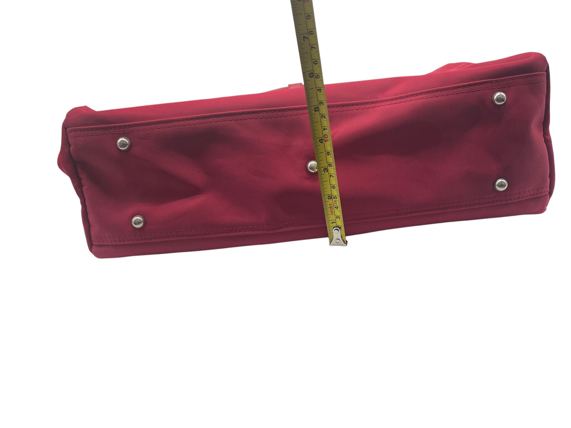 United Colors Of Benetton United Colors of Benetton Red Nylon Weekender Duffel Bag Y2K Size ONE SIZE - 18 Thumbnail