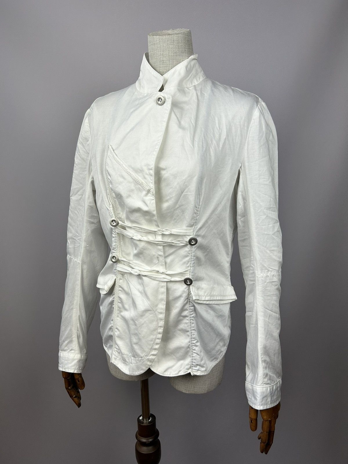 Marithe + Francois Girbaud × Vintage LE JEAN DE MARITHE FRANCOIS GIRBAUD Cotton Blazer Jacket Size XL / US 12-14 / IT 48-50 - 3 Thumbnail