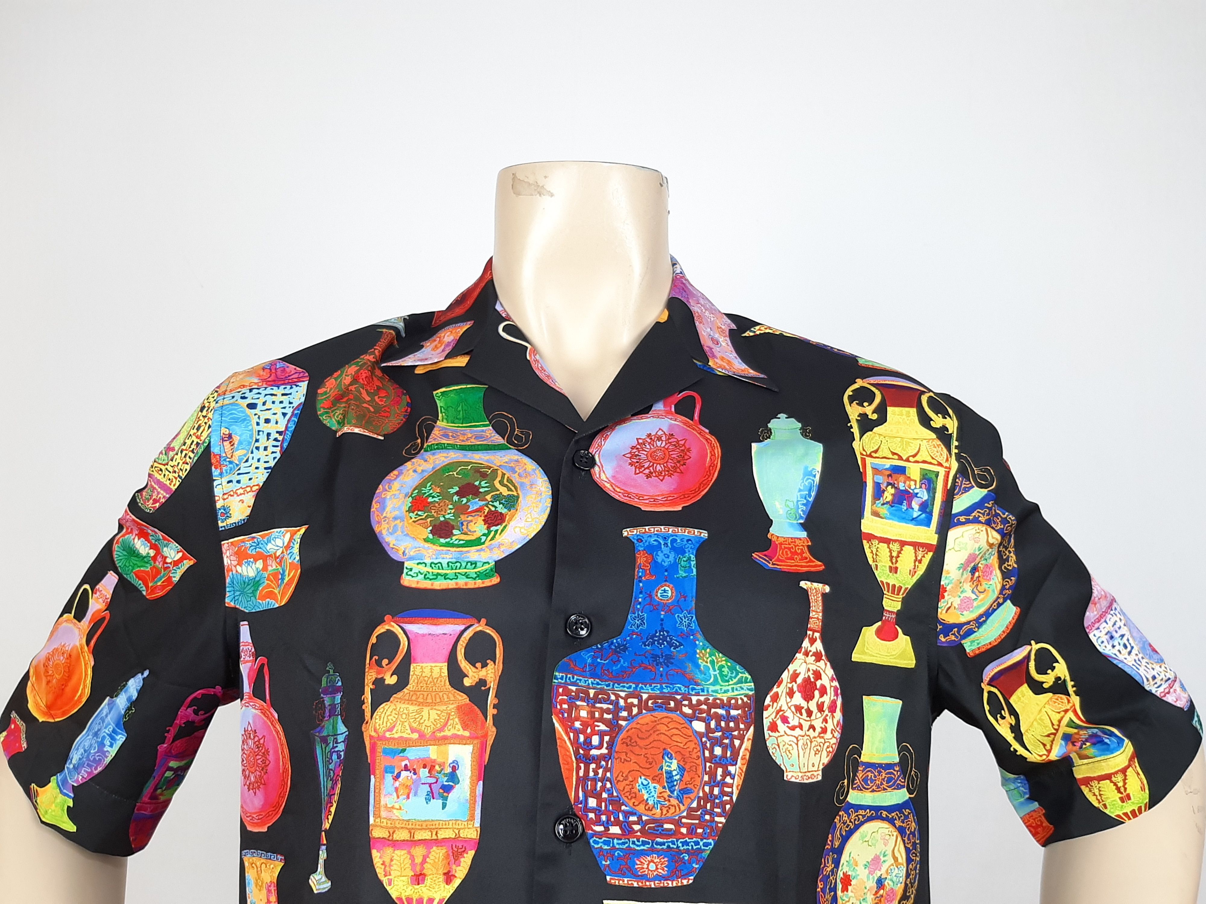 Versace Versace x Andy Dixon 7 Vessels Vacation Shirt Men's Size 39 Size US L / EU 52-54 / 3 - 6 Thumbnail