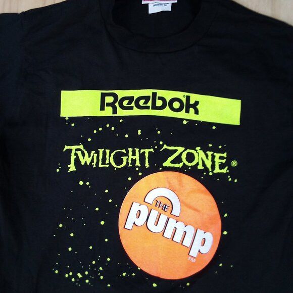 Reebok × Vintage DS Vintage 90s Reebok The Pump Twilight Zone Neon T-Shirt Size US M / EU 48-50 / 2 - 1 Thumbnail
