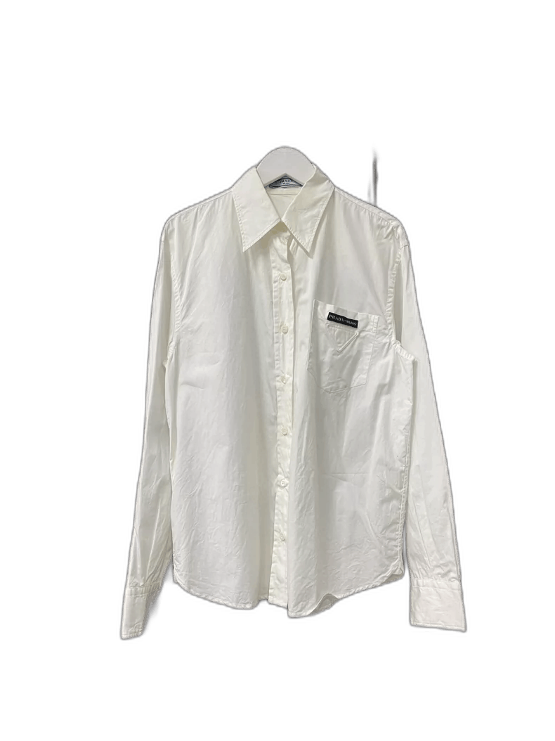 Prada Prada Long Sleeve Shirt Size 40 Size US M / EU 48-50 / 2 - 1 Thumbnail