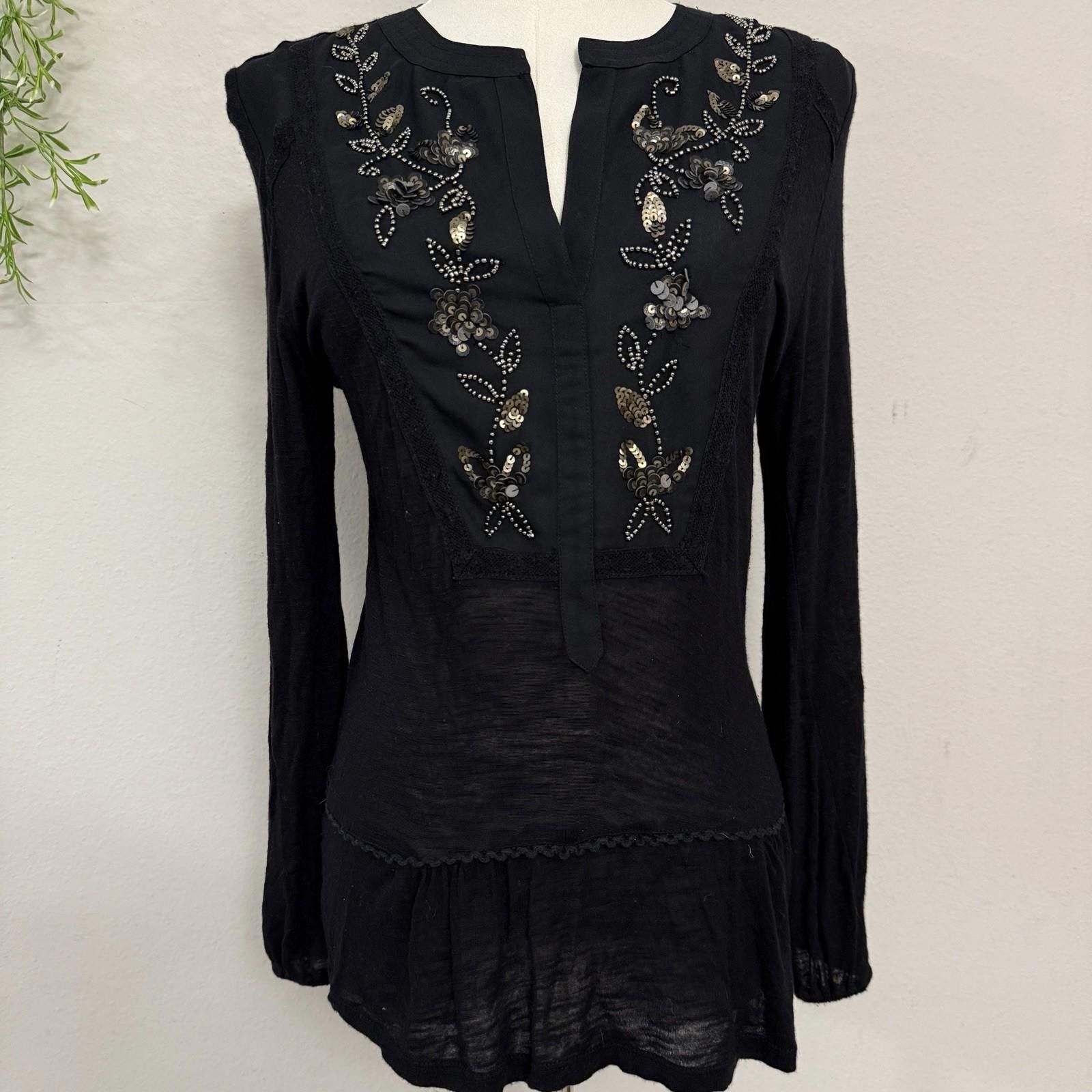 Designer Vintage America Boho Indie Fairy Longsleeve Small Size S / US 4 / IT 40 - 1 Thumbnail