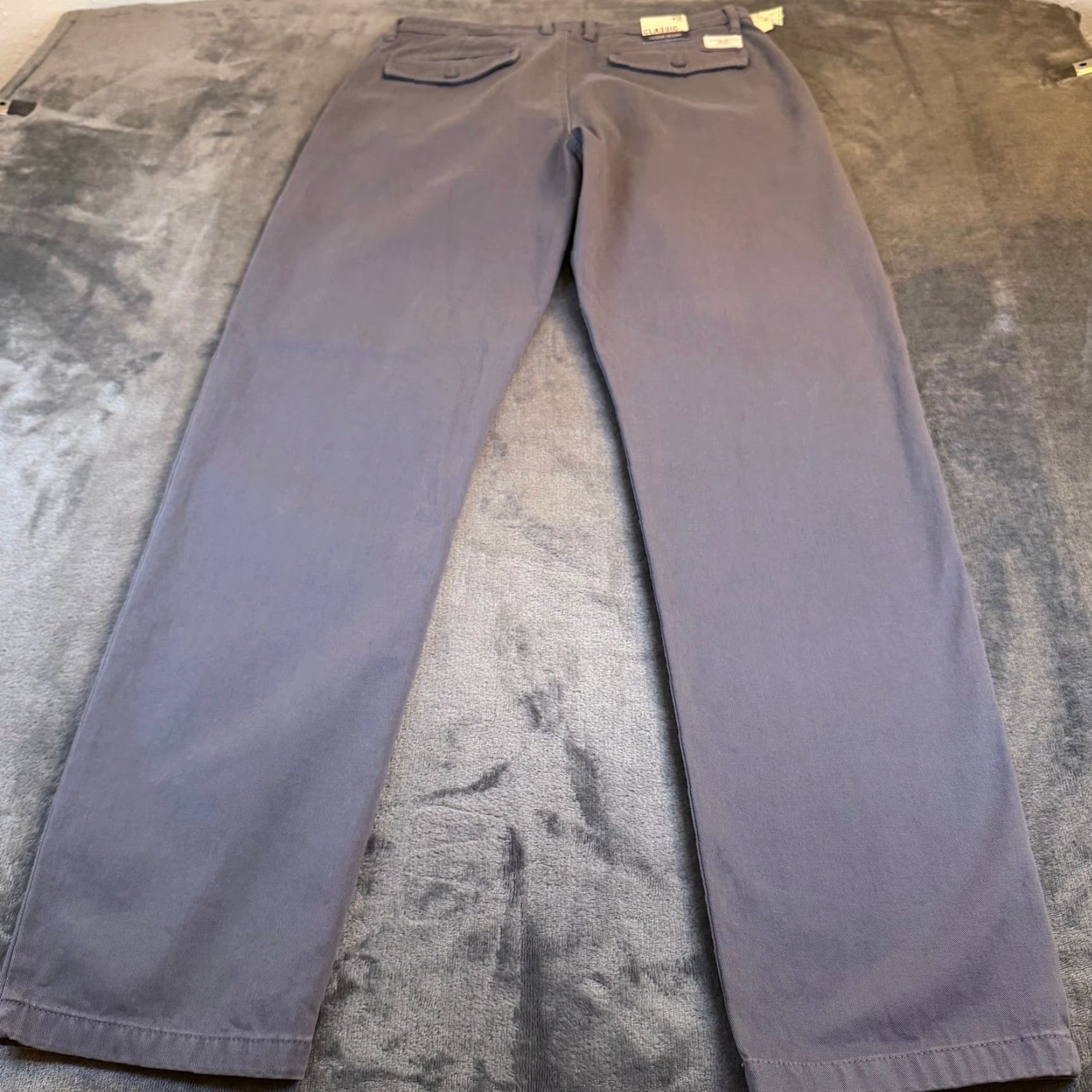 Guess Guess Jeans Chino Pants Mens 30x32 Flat Front Regular Fit Grey Canvas Cotton Blend 5-Pocket Wrinkle Resistant Casual Business Size US 30 / EU 46 - 5 Thumbnail