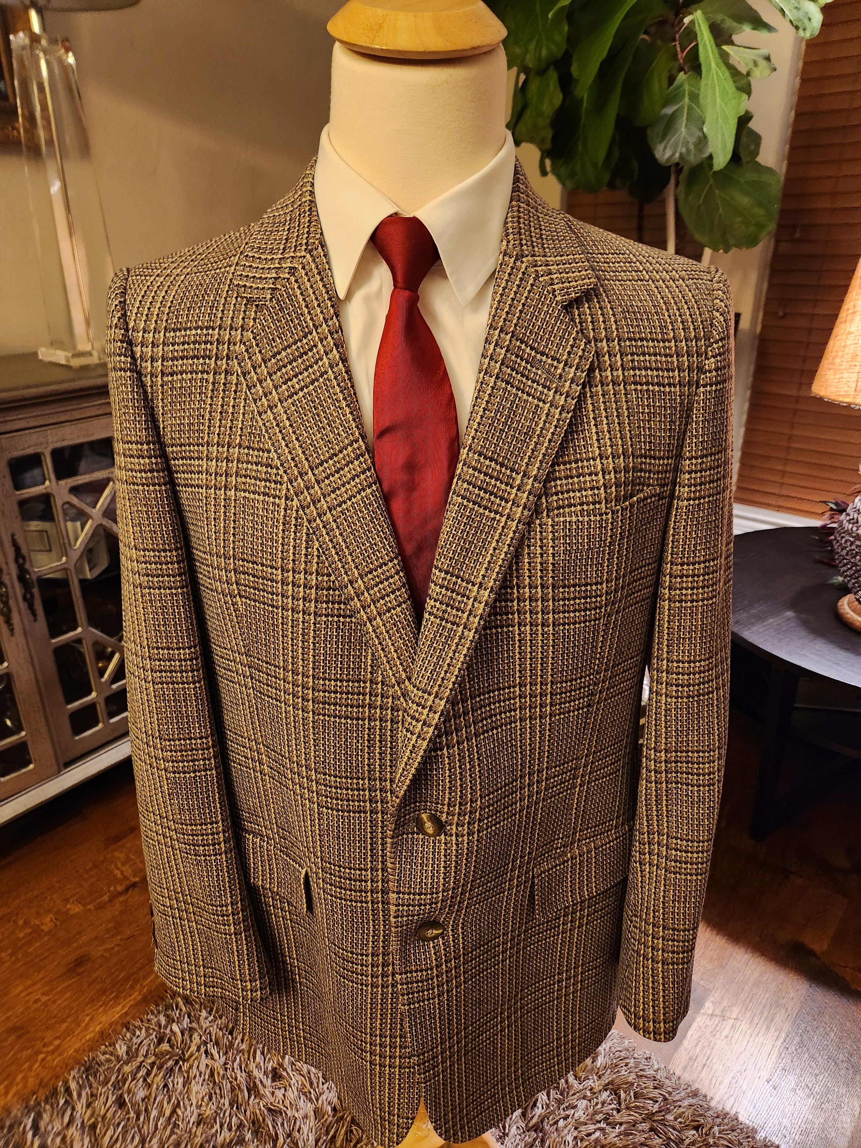 Dior Vintage 70's Glen Plaid Blazer Size 40S - 1 Thumbnail