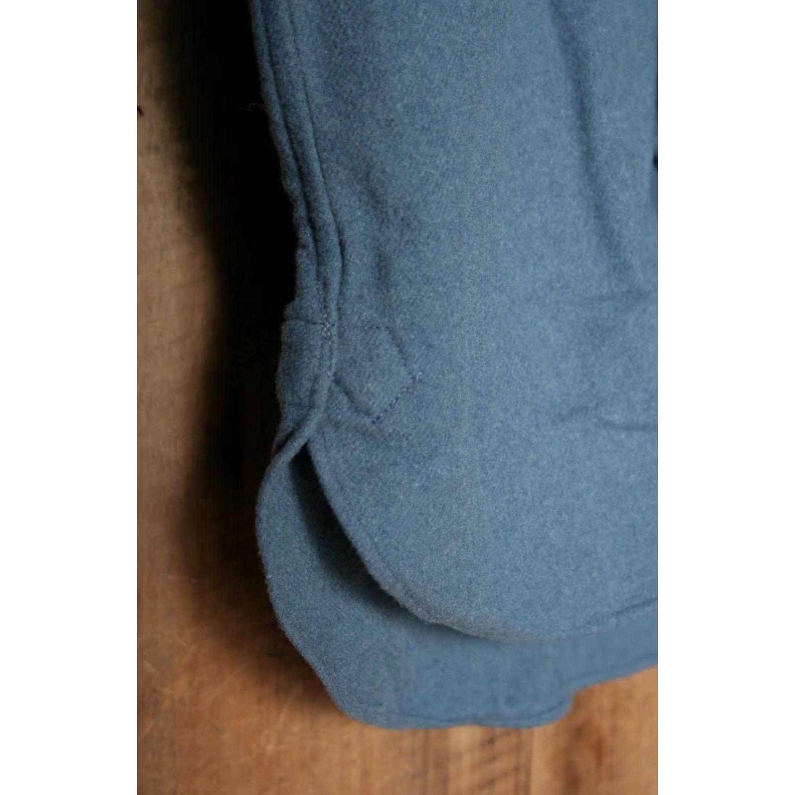 Vintage VINTAGE LANIFICIO PECCI Blue Wool Button Front Army Shirt Sz. S/M Mens Wool Button-Up Epaulettes Navy Blue Shirt Mens S/M Size US S / EU 44-46 / 1 - 5 Thumbnail