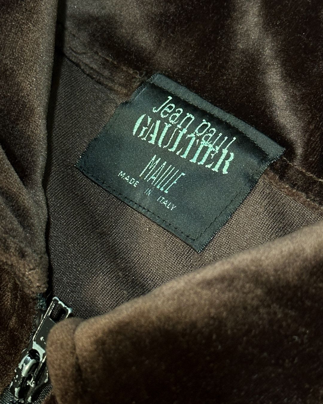 Jean Paul Gaultier 1990s Velour Collared Track Jacket Size US M / EU 48-50 / 2 - 2 Thumbnail
