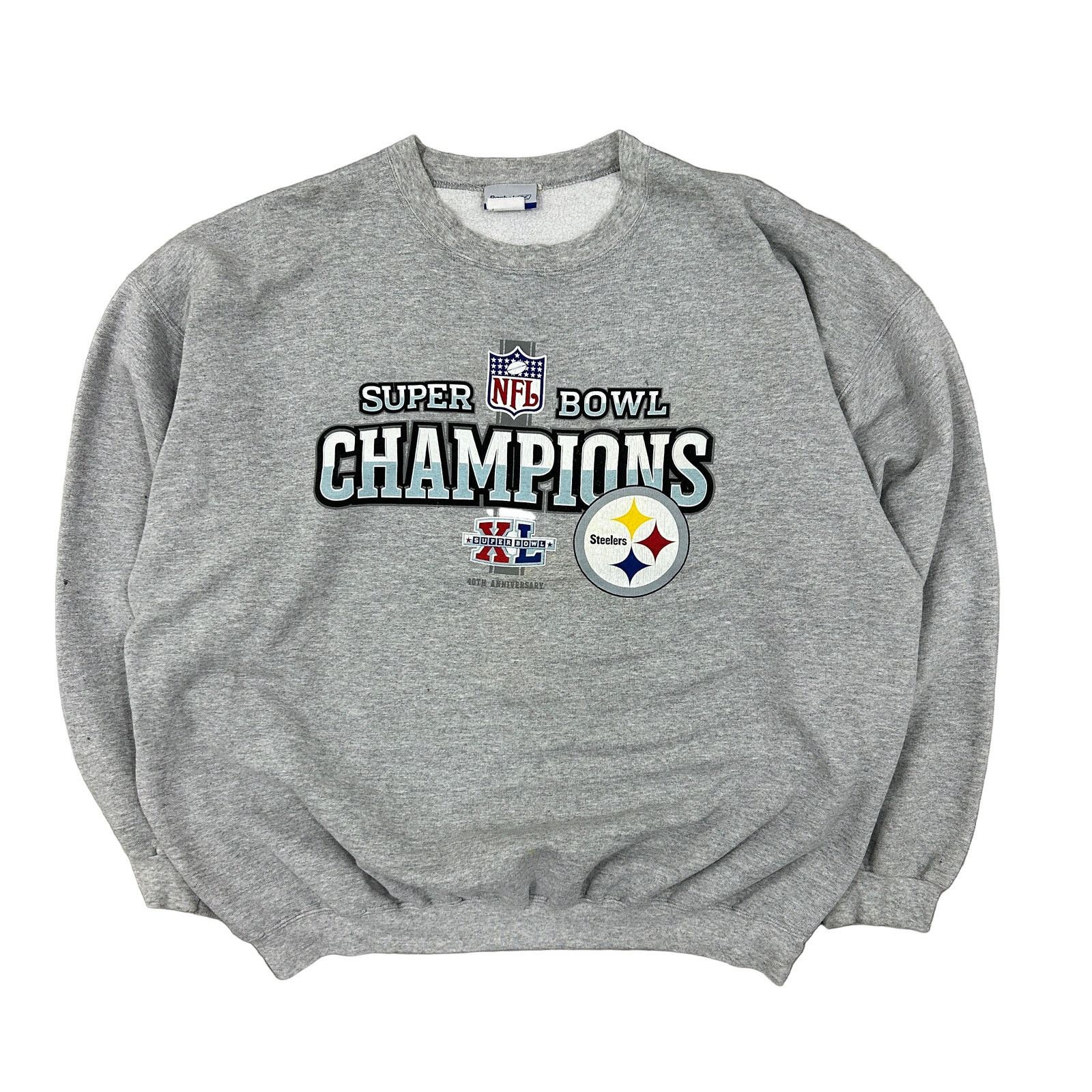NFL Steelers Super Bowl Champions Grey Sweatshirt Size US XL / EU 56 / 4 - 1 Thumbnail