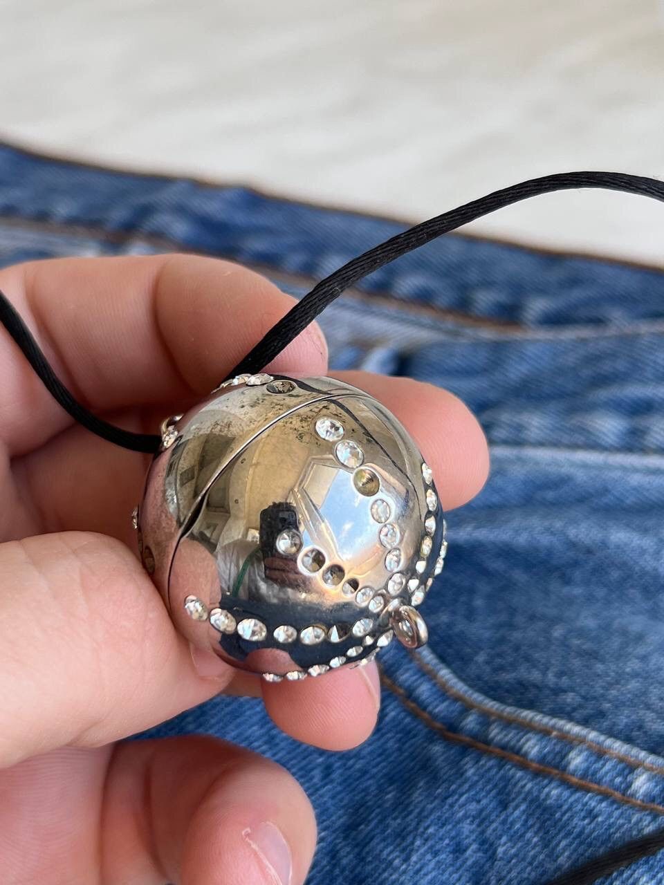 Christian Dior Monsieur × Dior 00s Vintage Christian Dior Ball Crystal Pendant Necklace Size ONE SIZE - 7 Thumbnail