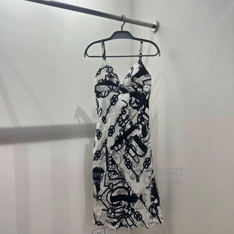 Hermes Hermes Black and white watercolor patterned dress Size XS / US 0-2 / IT 36-38 - 1 Thumbnail