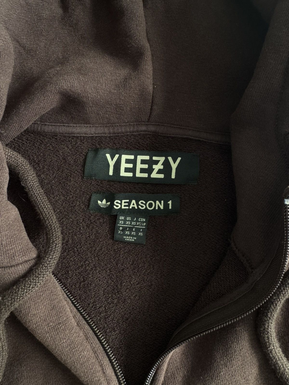 Adidas × Kanye West × Yeezy Yeezy Season 1 Brown Quarter-Zip Hoodie Size US XS / EU 42 / 0 - 3 Thumbnail