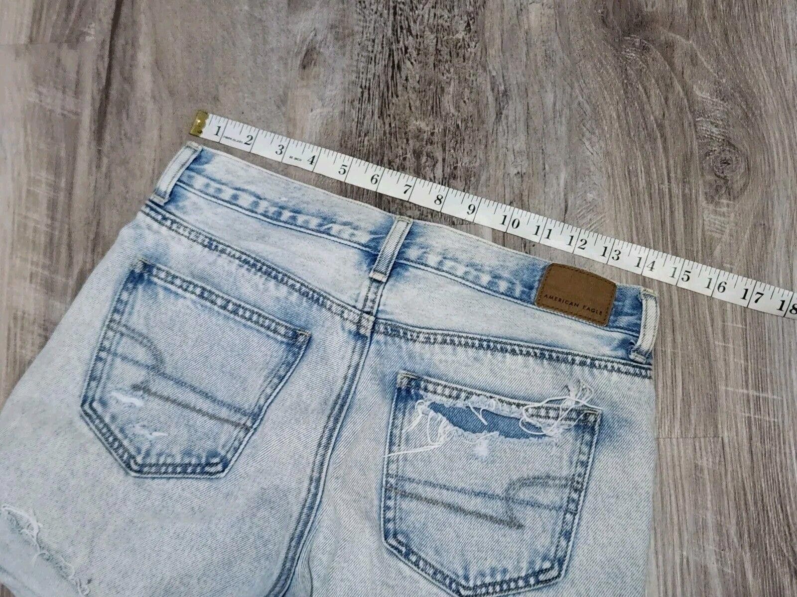 Designer American Eagle Mom Shorts Size 2 Distressed Cut Off Light Size 26" / US 2 / IT 38 - 5 Thumbnail