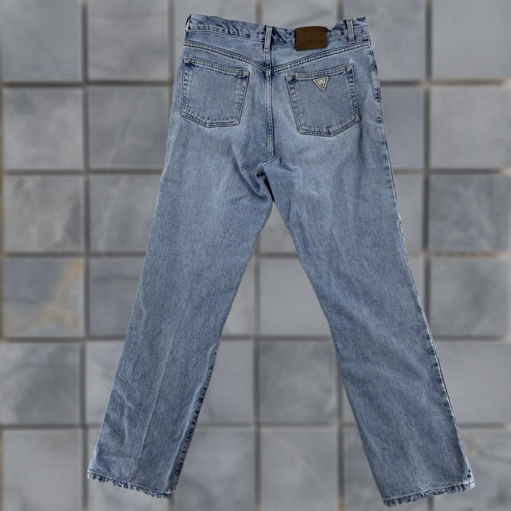 Guess VINTAGE Guess Jeans Mens 32x30 Distressed High Waist Tapered Denim 90s Blue Jeans Mens 90s Size US 32 / EU 48 - 1 Thumbnail