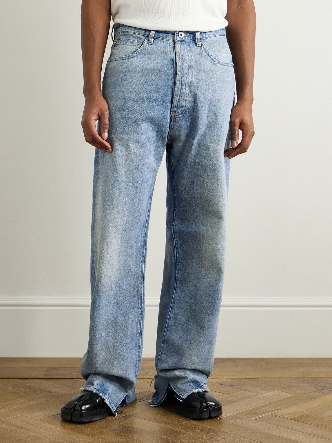 Maison Margiela Maison Margiela Paris Distressed Wide Pants Size US 32 / EU 48 - 1 Thumbnail