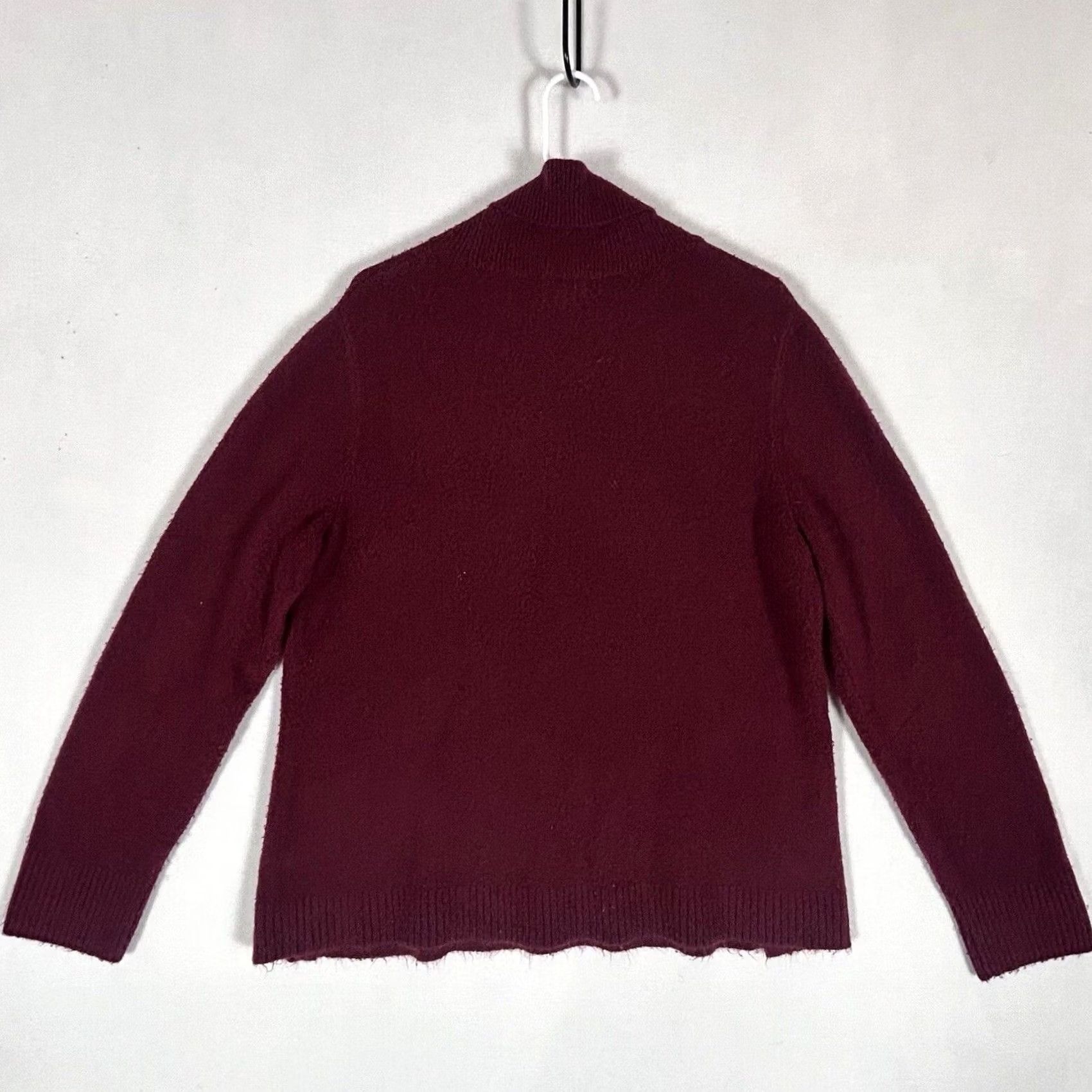 J.Crew J.CREW Sweater Women L Turtleneck Long Sleeve Red Wool Blend Bling Neckpullover Size L / US 10 / IT 46 - 7 Thumbnail