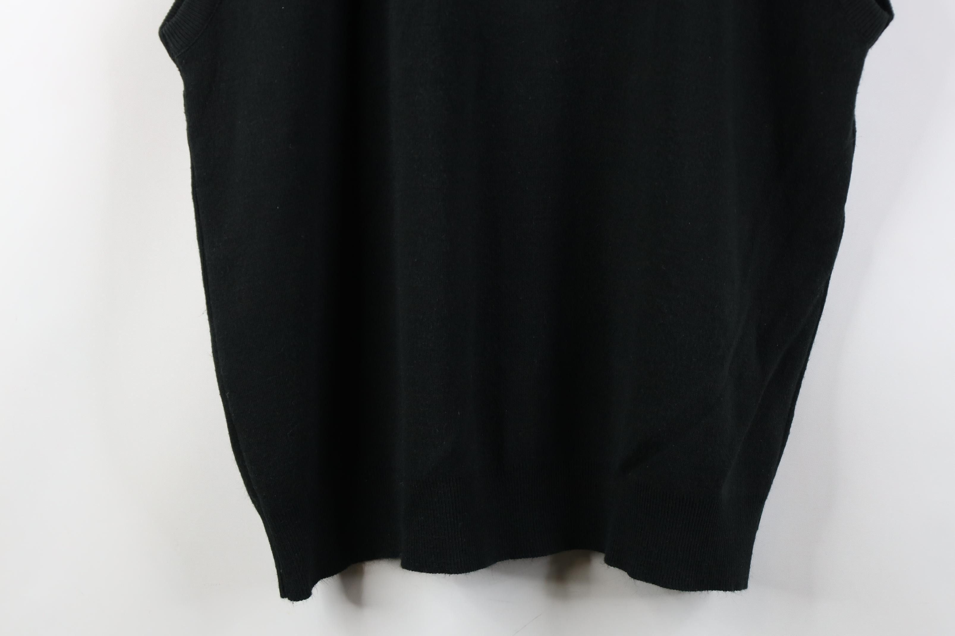 Vintage Vintage 90s Streetwear Knit V-Neck Sweater Vest Black USA Size US XL / EU 56 / 4 - 3 Thumbnail