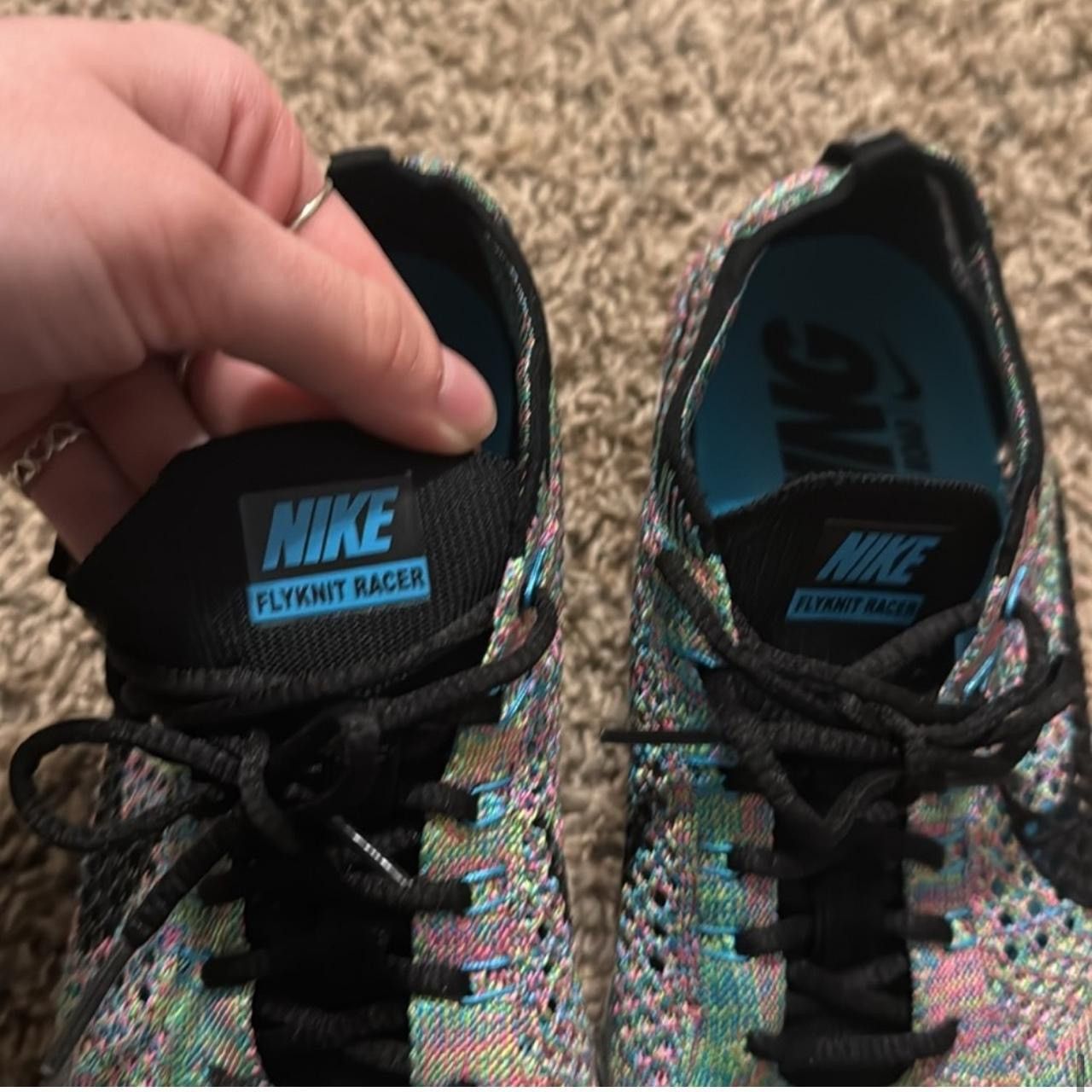 Nike Nike Flyknit Racer Multicolor Running Sneakers Size US 7 / IT 37 - 8 Thumbnail