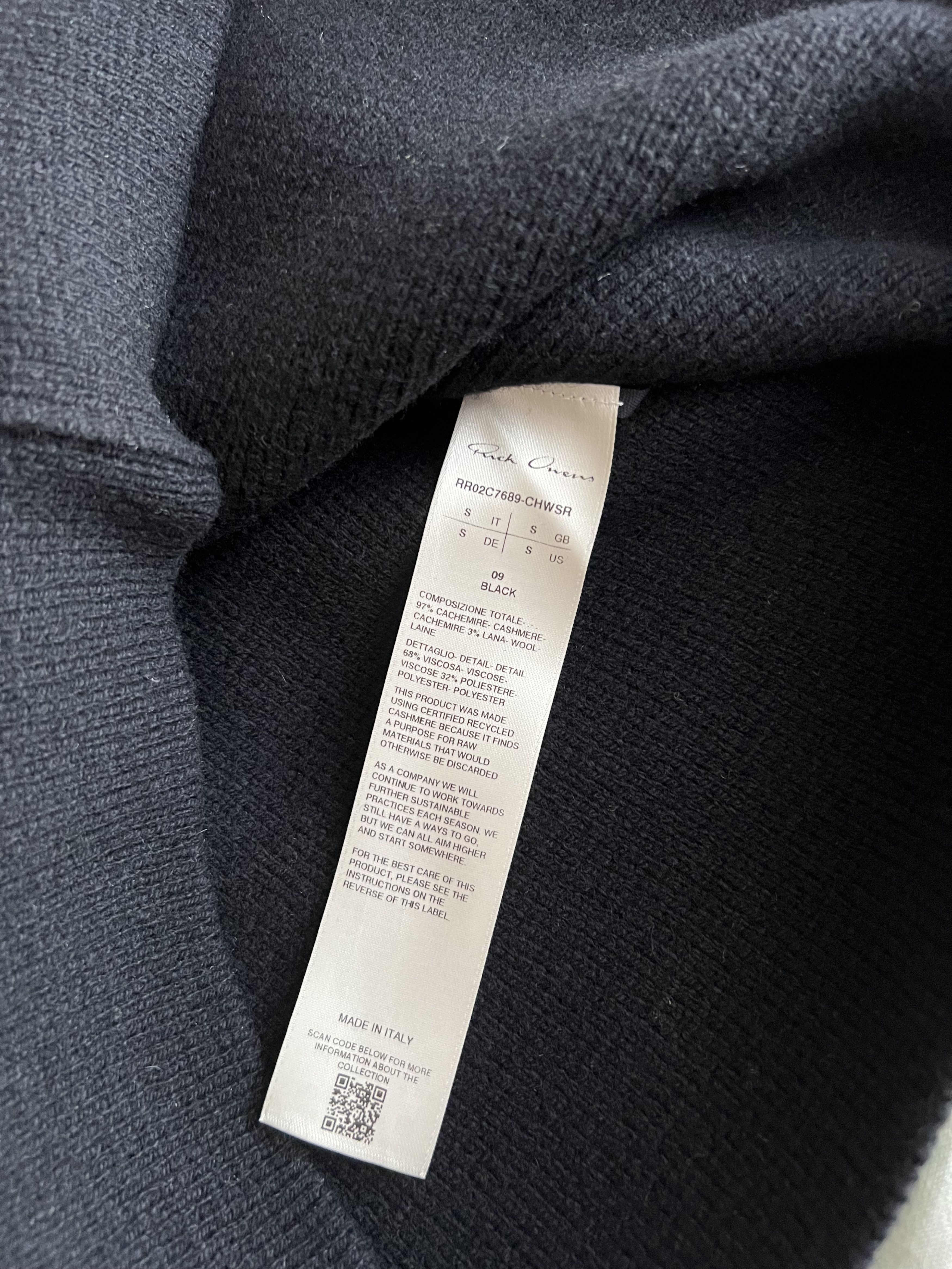 Rick Owens Rick Owens Tec Pullover Sweater in Black Size US S / EU 44-46 / 1 - 10 Thumbnail