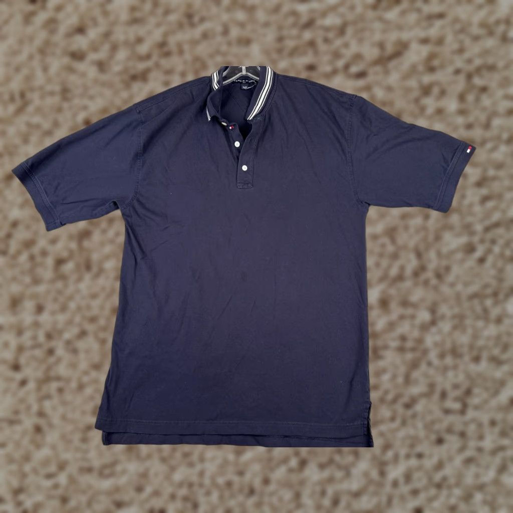Tommy Hilfiger Tommy Hilfiger Golf Polo Shirt Adult XL Blue 100% Cotton Short Sleeve Activewear Mens Size US XL / EU 56 / 4 - 1 Thumbnail