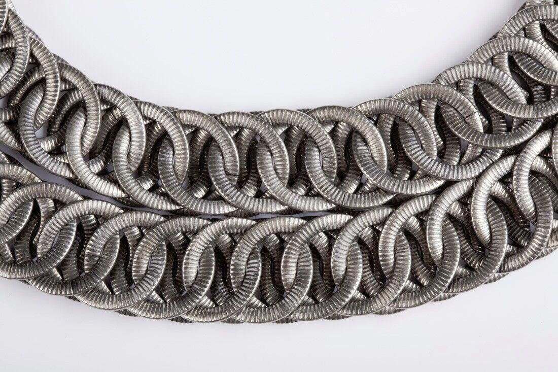 Designer Massive Etched Double Strand Chain Necklace Size ONE SIZE - 3 Thumbnail