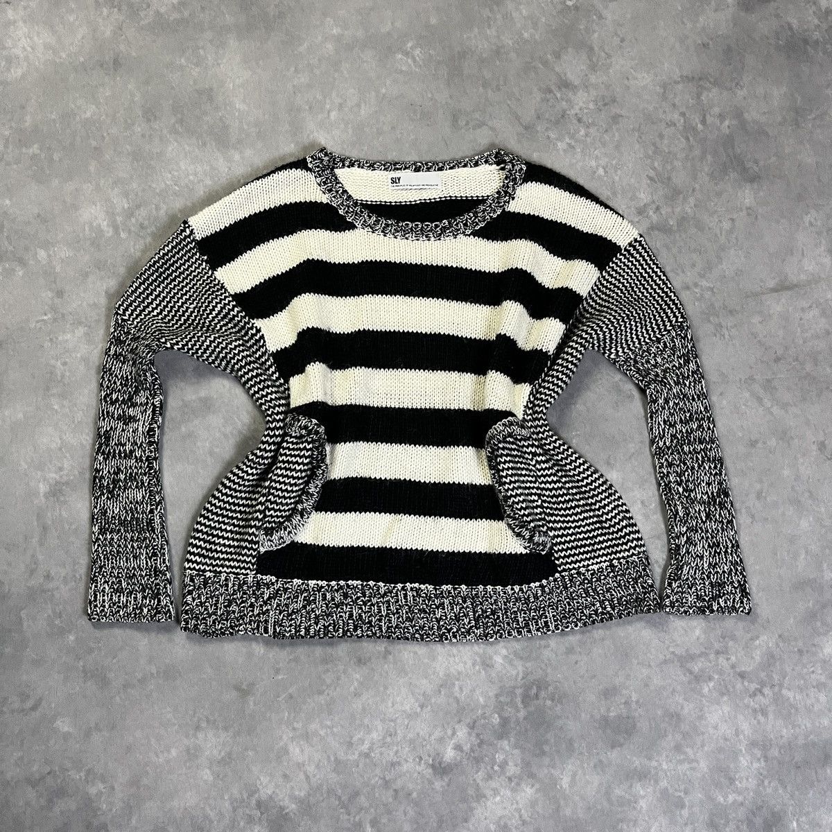 SLY 2000s SLY Striped Knit Sweater Size S / US 4 / IT 40 - 2 Thumbnail