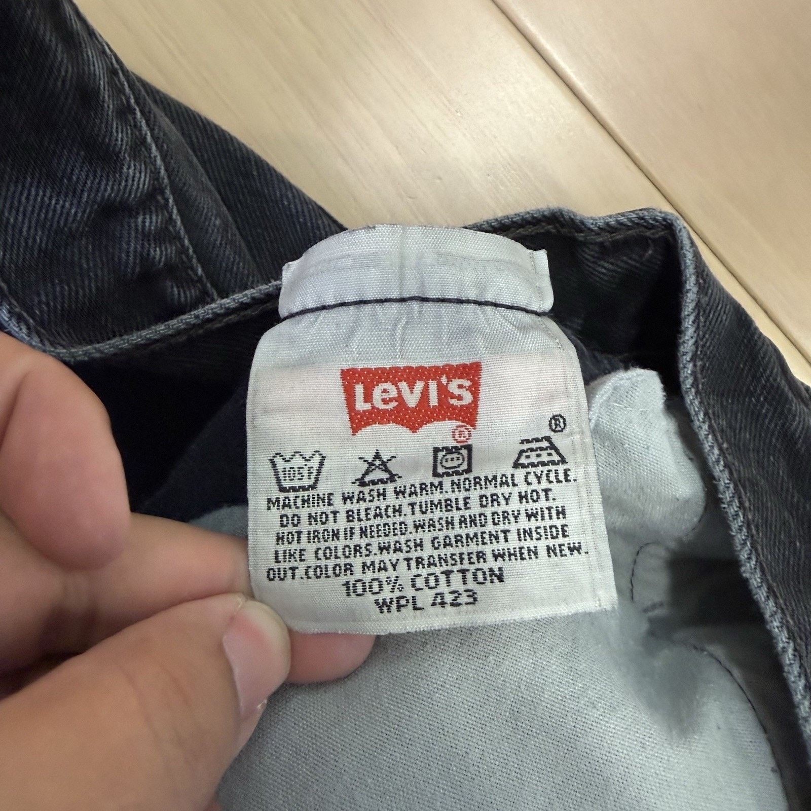 Levi's Vintage Levis 501 Jeans 30 Black 90s Straight Leg Denim Size US 30 / EU 46 - 8 Thumbnail