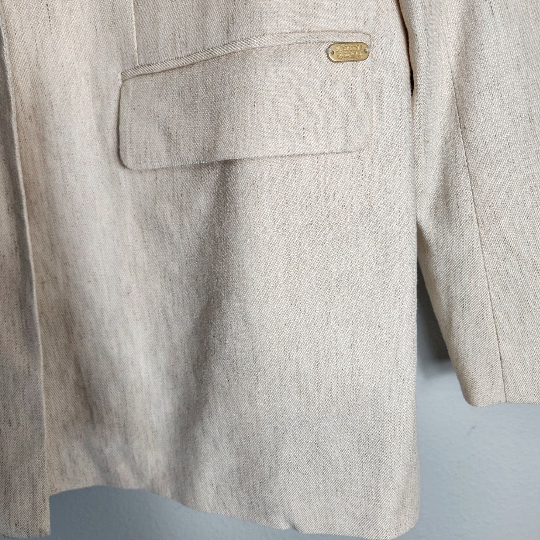 Scotch & Soda Scotch & Soda Mens L Summer Edition Unconstructed Double Breasted Blazer Size 42R - 4 Thumbnail