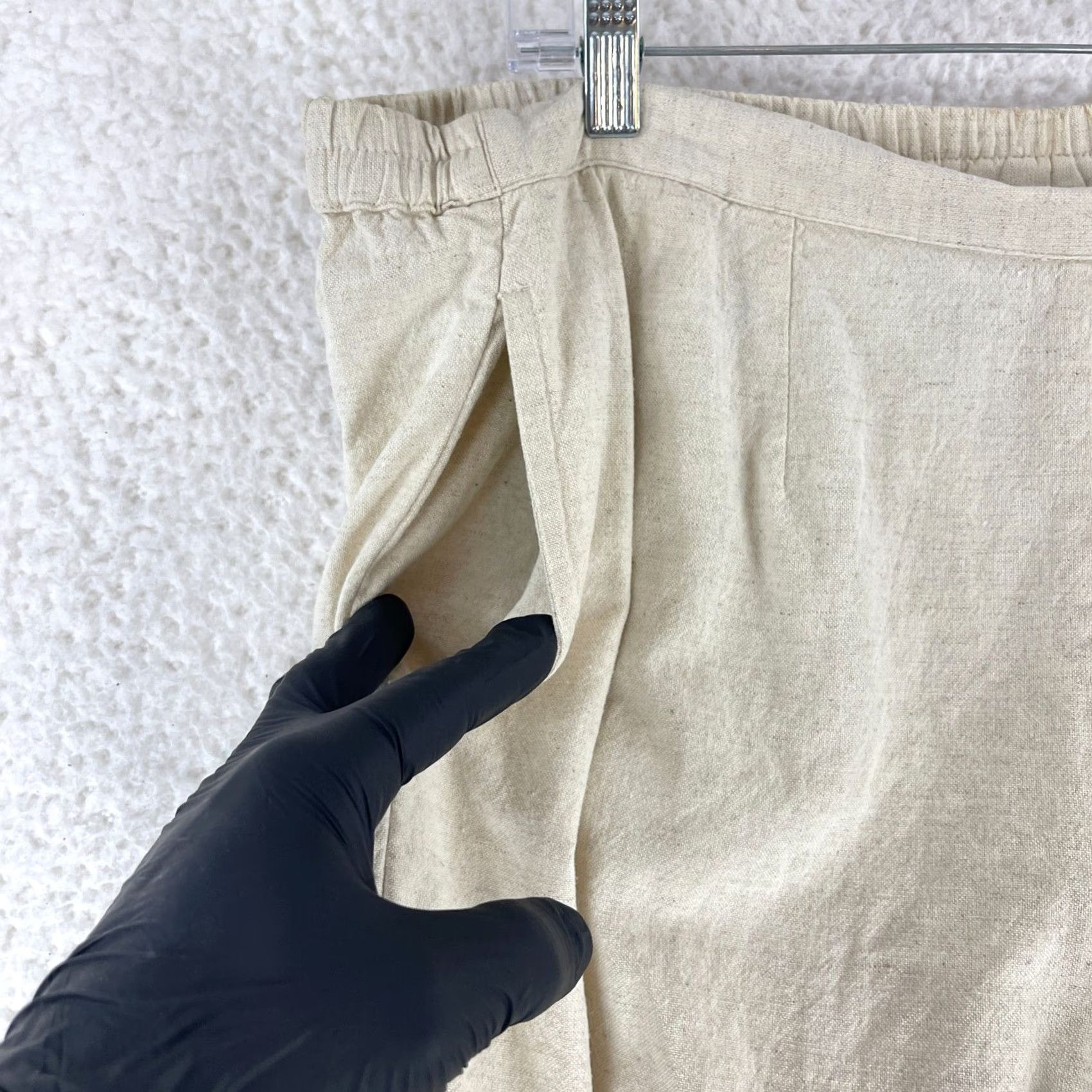 Vintage Tantrums Ivory Linen Cotton Blen Cropped Pants Womens XL Pull On Casual Linen Cotton Blend Ivory Cropped Pants Womens XL Tantrums Pulll On Size 40" / US 18 - 4 Thumbnail