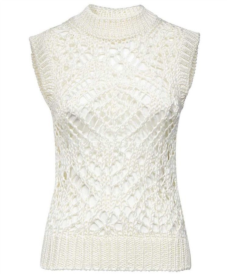 image of Tom Ford O1Loc1C0424 Gilet In White, Women's (Size Medium)