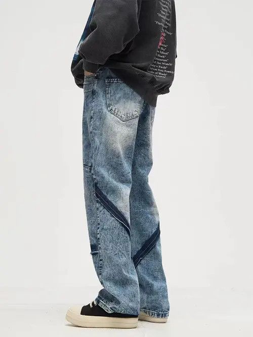 Jean Retro street hip-hop distressed jeans Size US 32 / EU 48 - 6 Thumbnail
