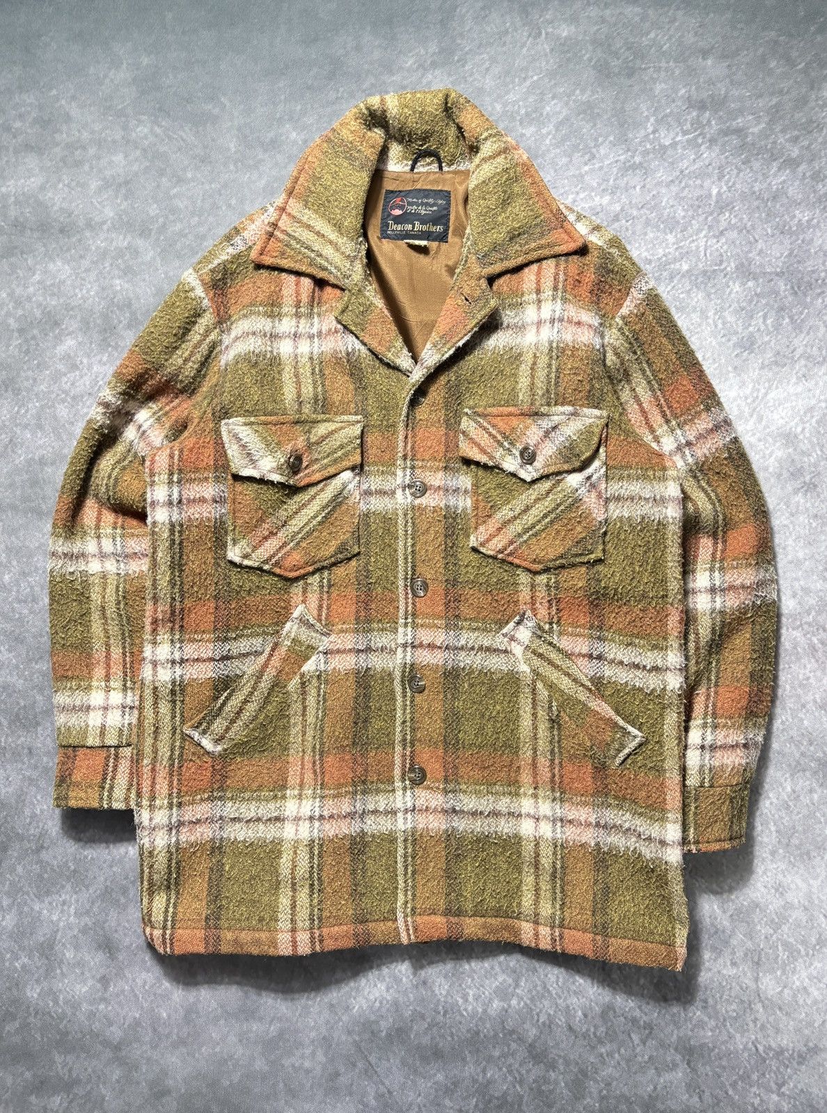 Vintage Vintage Plaid Jacket Lined Chore Coat Wool Deacon Bros Hunt Size US L / EU 52-54 / 3 - 1 Thumbnail