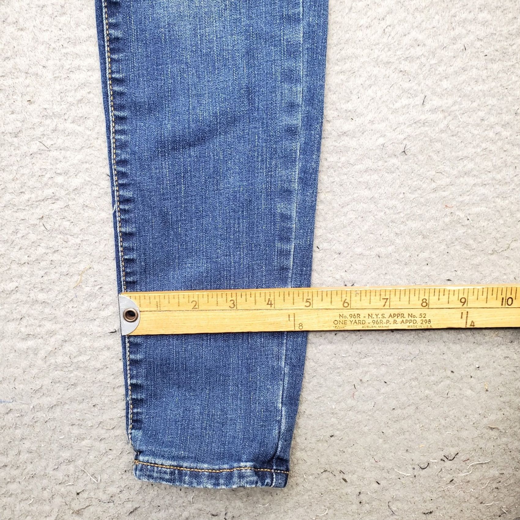 Vintage Aéropostale Jegging Jeans Womens 6 Blue Denim High-Waisted Distressed Skinny Leg Shirt Size 28" / US 6 / IT 42 - 5 Thumbnail