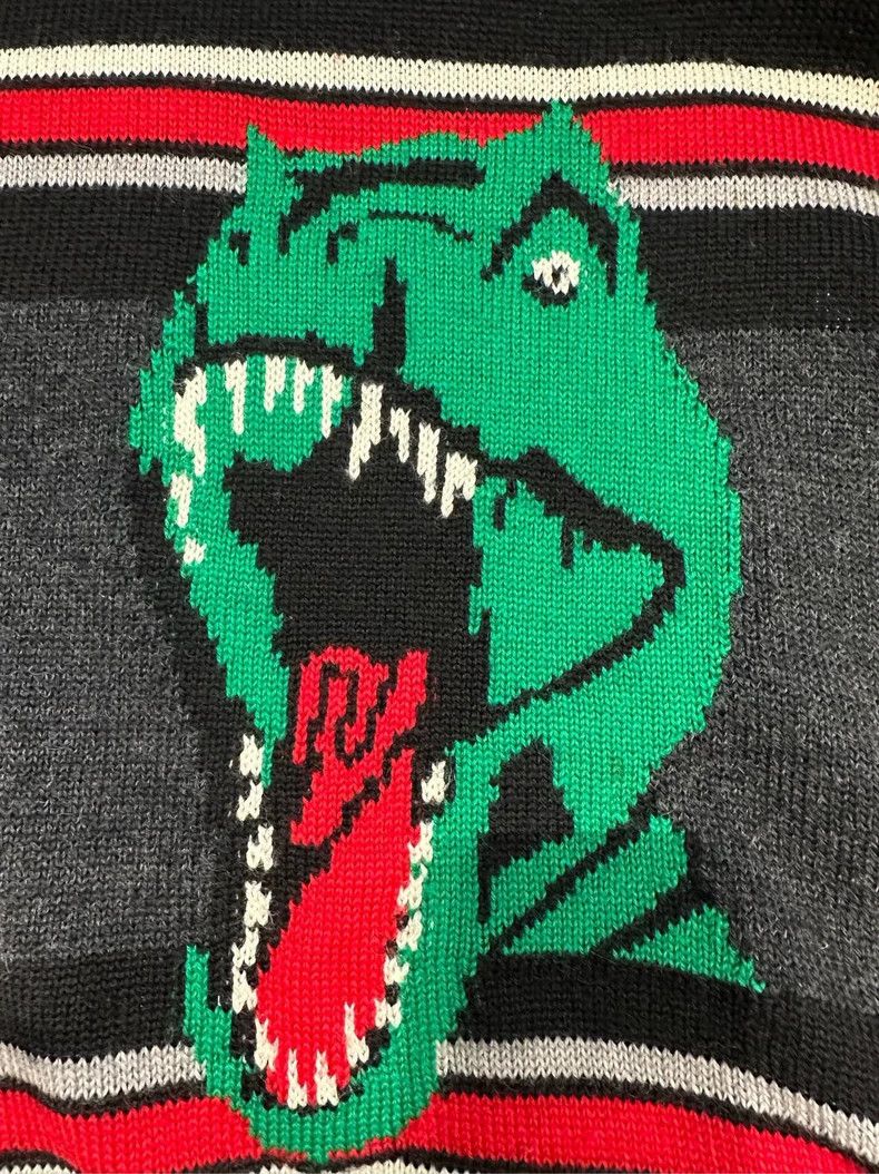 Saint Laurent Paris Saint Laurent Black Dinosaur Sweater 2504-Nextarrow Size US XS / EU 42 / 0 - 3 Thumbnail