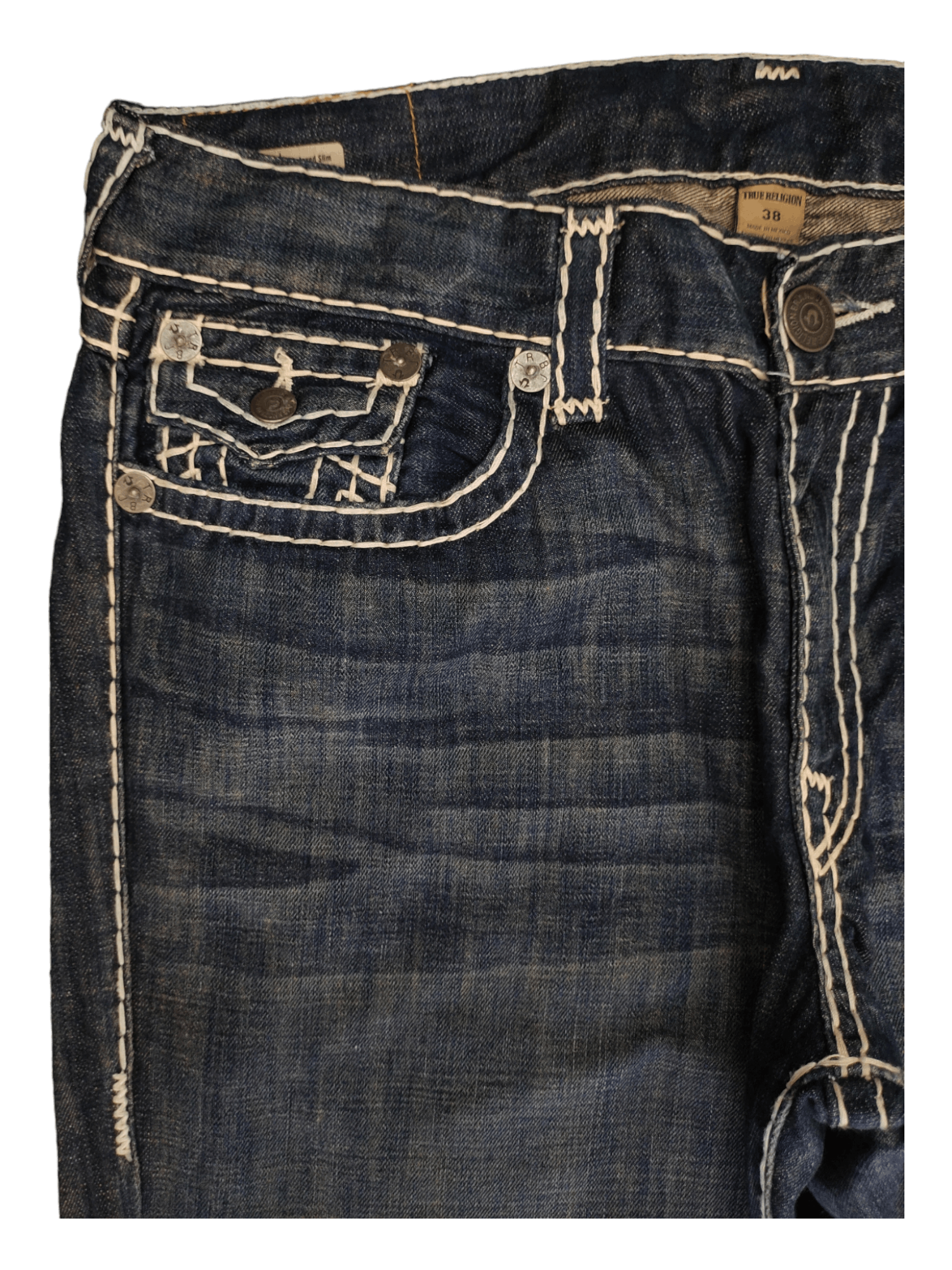 True Religion Vintage Y2k True Religion Big Stitch Denim Pants Streetwear Size US 38 / EU 54 - 12 Thumbnail