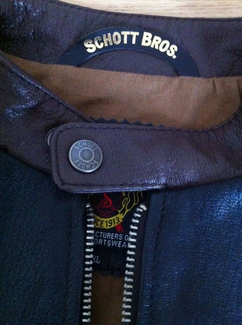 Schott Schott Color-blocked leather jacket Size US XL / EU 56 / 4 - 9 Thumbnail