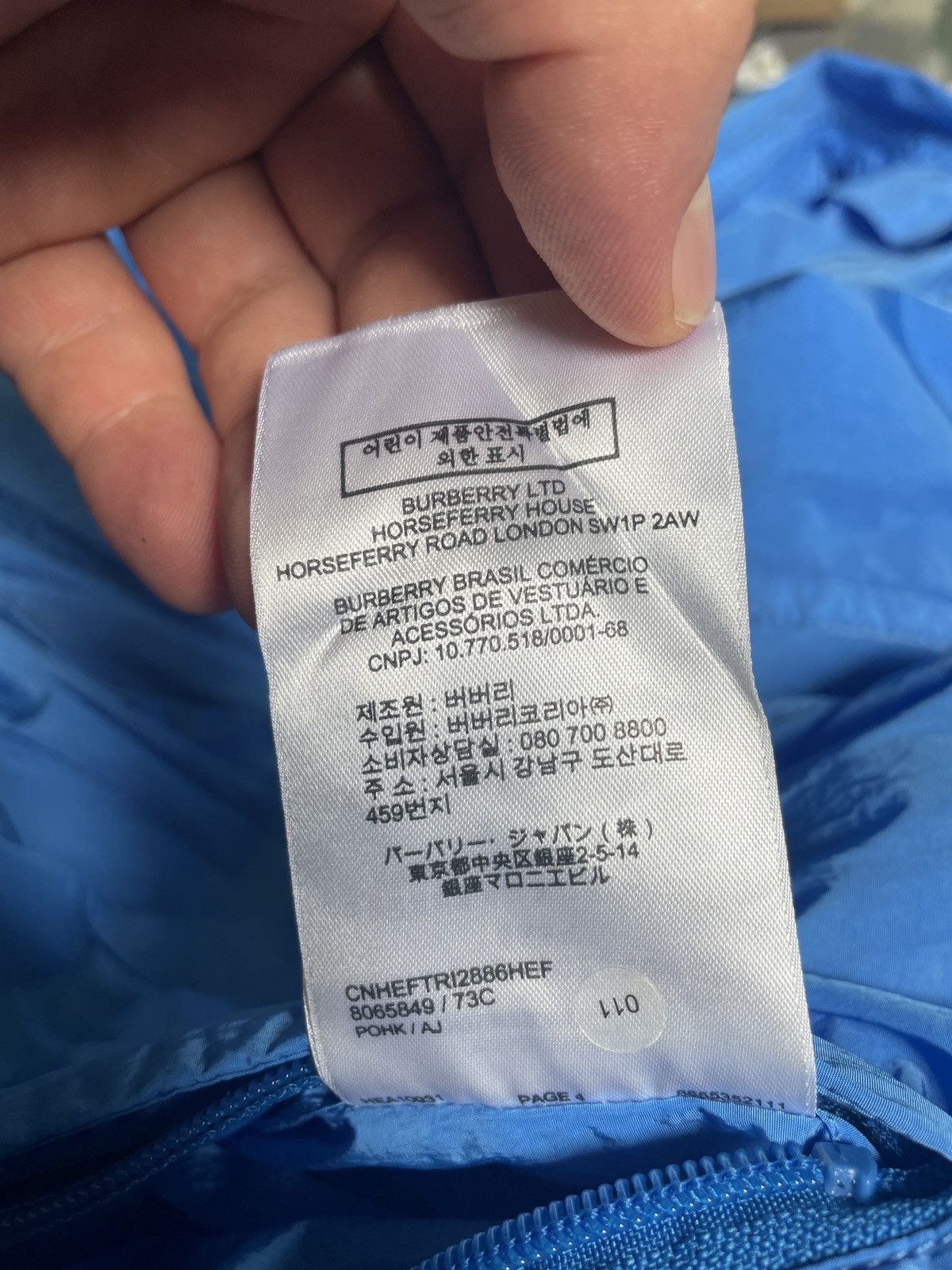 Burberry Burberry Transitional Jacket – Blue – Size M – Retail $1490 Size US M / EU 48-50 / 2 - 8 Thumbnail